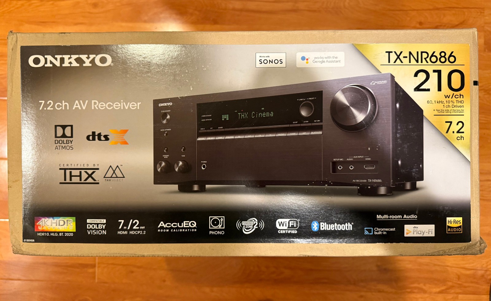 Onkyo TX-NR686 7.2 Channel THX A/V Bluetooth Receiver NEW!!