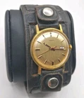 Vintage 1970s Timex Mercury Date Watch 16560-02576 - RUNNING w Leather Band Runs