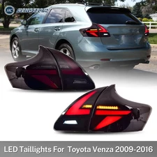 HCmotion Tail Lights For Toyota VENZA 2009-2016 Smoked Rear Lamps Assembly LH+RH