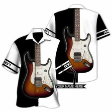 Personalized Bass Guitar Black & White 3D Hawaii Shirt Mother Day Gift Us Size