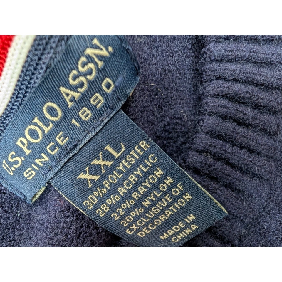 U.S. Polo Assn. Suéter Cuello Redondo Mujer 2XL Azul Marino Manga Larga Pullover Logo Foto 3 de 4