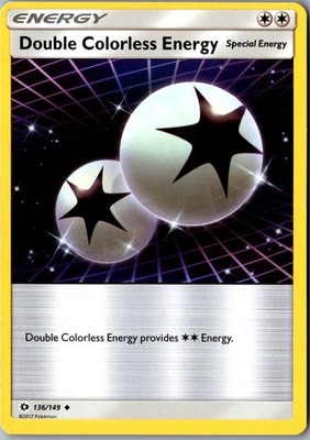 Double Colorless Energy 136/149 Uncommon Sun and Moon LP Pokemon Card TCG Single