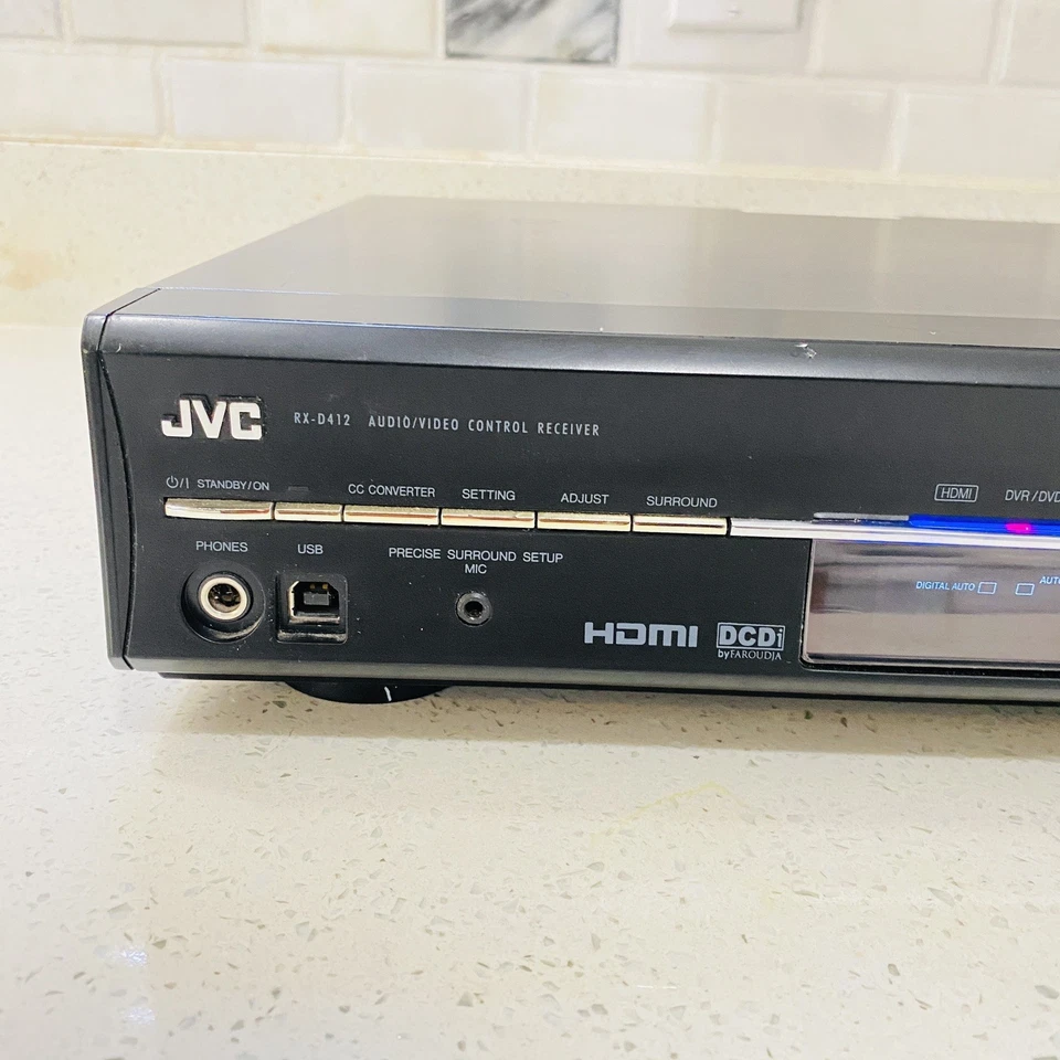 🔥JVC RX-D412 Audio/Video Control Receiver HDMI AV Tested Working - Image 2 of 4