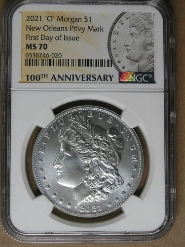 $1 2021-O Morgan Silver Dollar NGC MS70 First Day Issue New Orleans * AvenueCoin