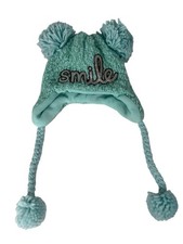 Justice Girl's Winter Hat Fuzzy Turquoise One Size NWT