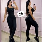 Women's Black One-Piece Activewear Jumpsuit Bodysuit Sleeveless Stretch — photo 1