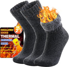 3 Pairs Warm Thermal Socks for Women Men Winter Ski Thick Boot Insulated Socks