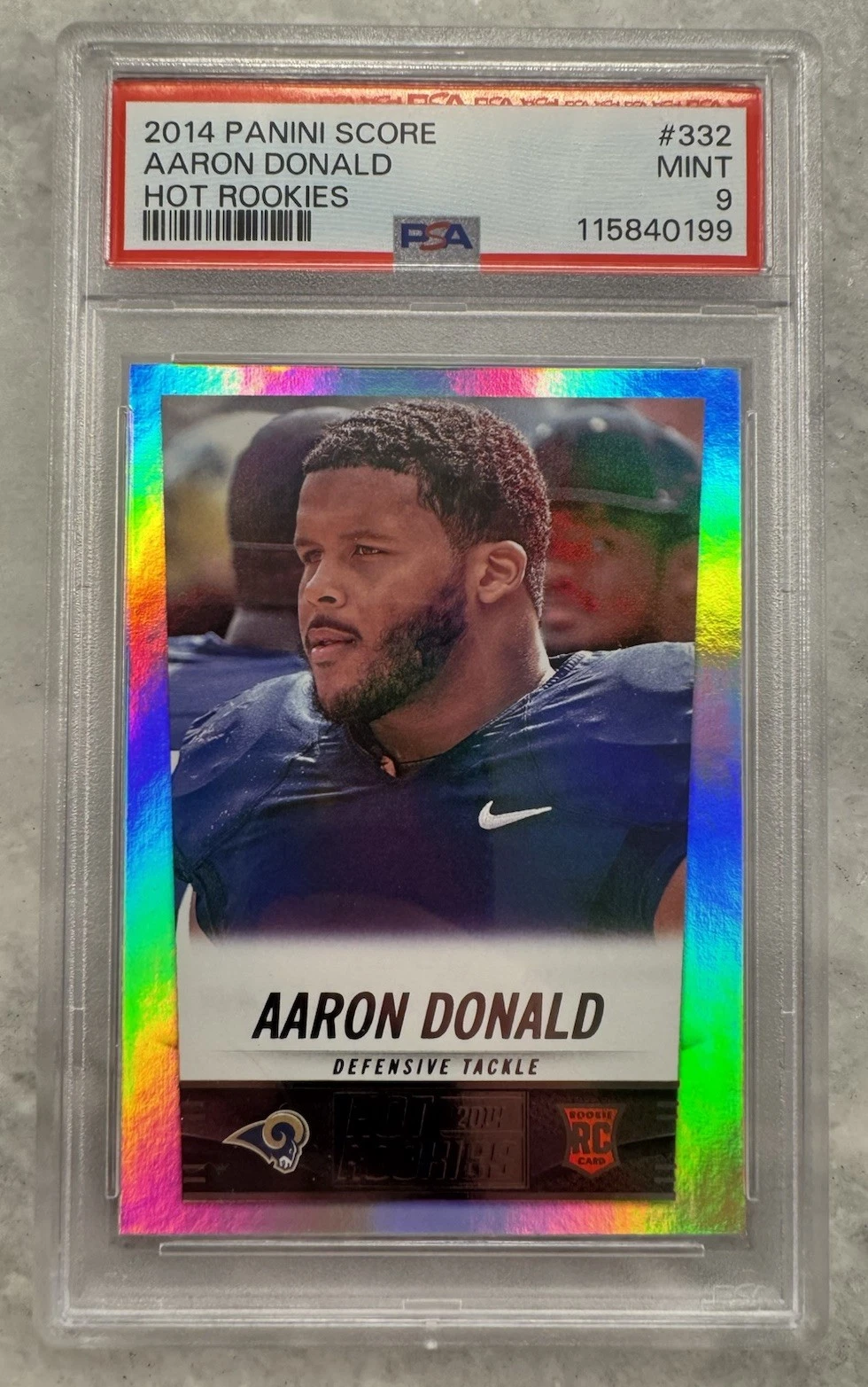 Aaron Donald Panini Score #332 Hot Rookies