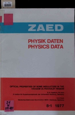 Optical properties of some insulators in the vacuum ultraviolet region. Physik D