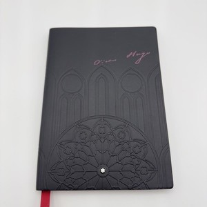 Mont Blanc ノート Notebook Medium, Saffiano Leather, Black - Lined Pages - Black