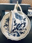 Blue Danube China Five (5) Tea Cup & Saucer Sets Japan Blue Onion Banner Logo — photo 3