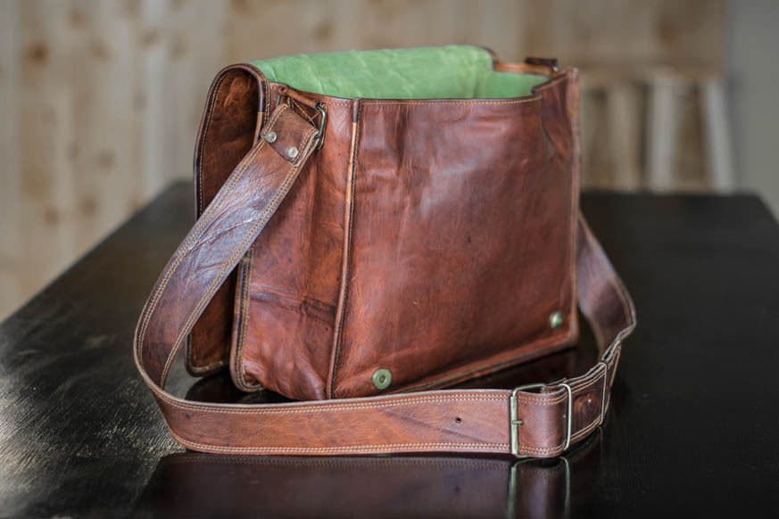  Vintage Leather Men's Handmade Brown Laptop Shoulder Satchel Messenger New Bag