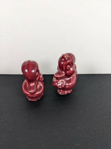 Pink Duck Salt and Pepper Shakers Pair Retro 40's 50's Pair Couple Kitchen - Picture 4 of 8