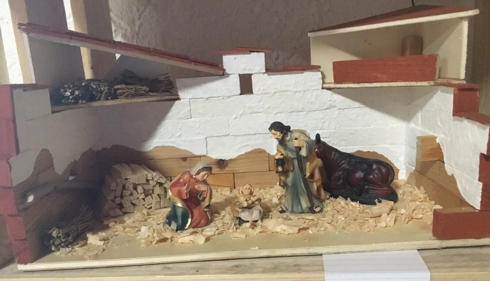 Krippen-Stall, Holzhaus, Weihnachtsdekoration, Weihnachtskrippe, Weihnachten Krippen-Stall, Holzhaus, Weihnachtsdekoration, Weihnachtskrippe, Weihnachten