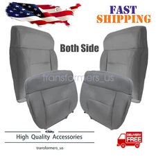 Front Bottom & Top Cloth Seat Cover Flint Gray For Ford F150 Lariat 2004-2008