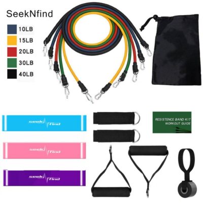 11 pièces élastique résistance Fitness bandes ensemble extenseur Yoga exercice