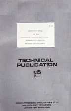 Operations Manual Hilger & Watts Photo-Electric Microptic Uni Auto-Collimator