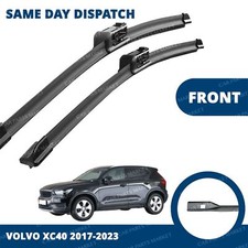 Front Windscreen 24" 20" Flat Aero Wiper Blades Pair for Volvo XC40 2017-2024