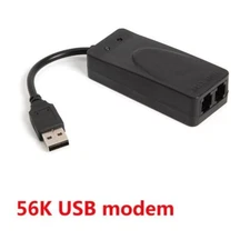 Dual RJ11 Ports USB 56K External Dial Up Voice Fax Data Modem For Windows 7 8