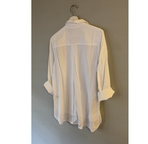 Anthropologie Cloth & Stone White Shirt. NWT. Size Medium. Retail- $168 - Picture 6 of 7