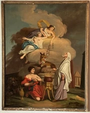 FINEST 18TH CENTURY ANTIQUE NEOCLASSICAL OIL PAINTING OLD BAROQUE EUROPEAN 1700