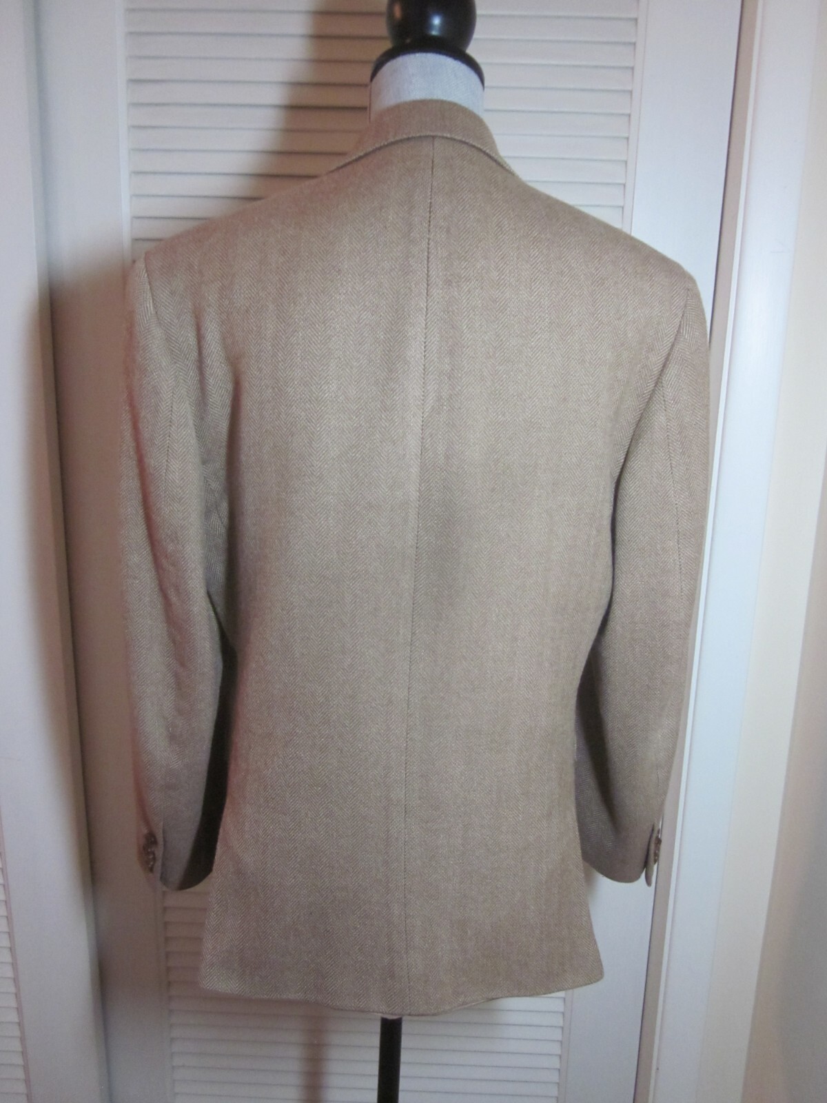 RALPH LAUREN Mens Suit Jacket Sport Coat & Vest 52% Silk & 48% Wool VINTAGE