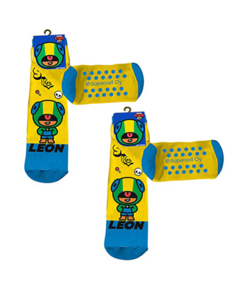 Brawl Stars 2er-Pack Anti-Rutsch Söckchen Spaßige Socken, Söckchen