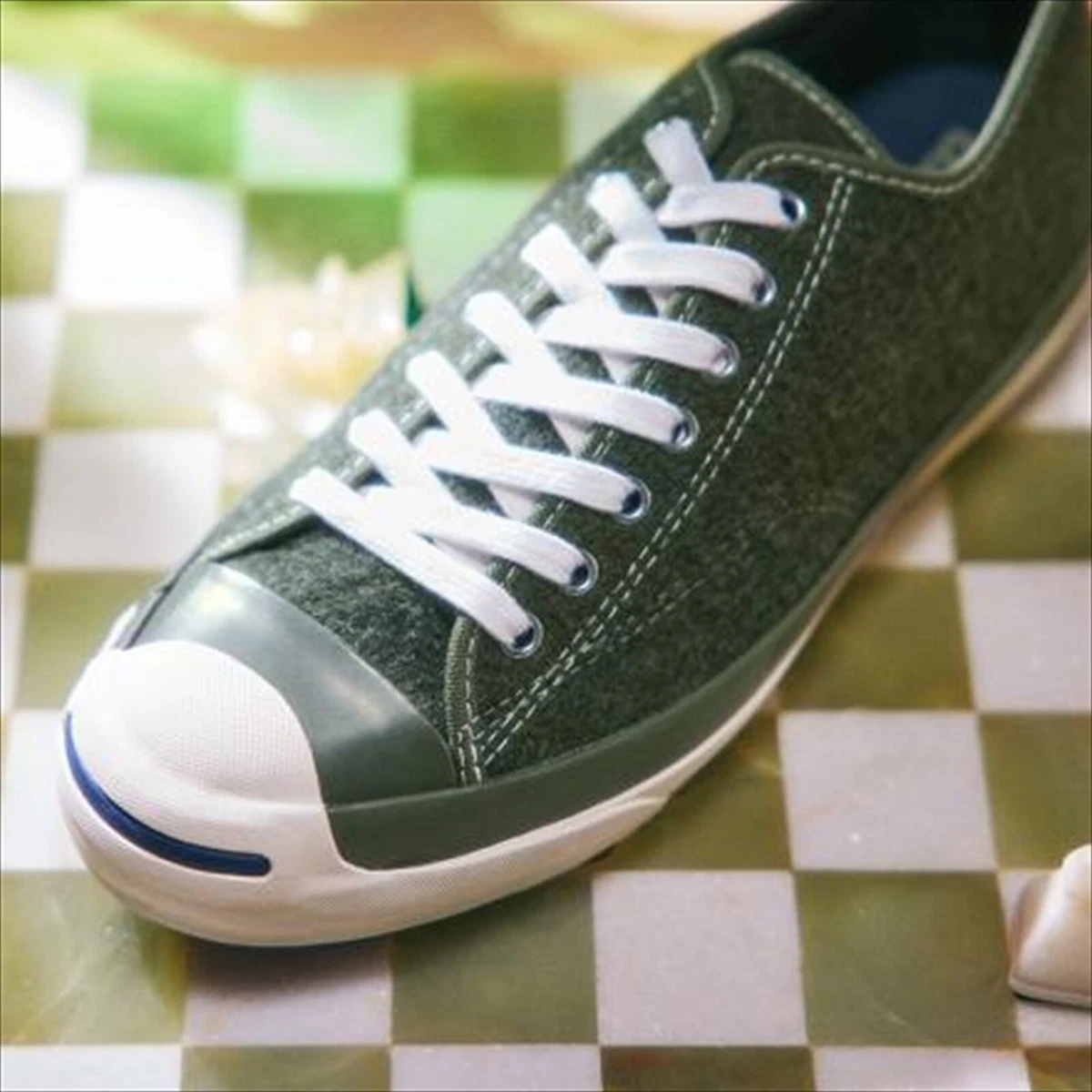 BILLY S ENT CONVERSE JACK PURCELL RET WOOL MATCHA 33300831 US 5