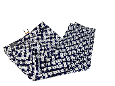 NEW Crown & Ivy Navy & White Belk  Capri Pants  Size 16W Faux Rear Pockets