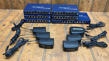 6 Netgear Model FS108 8 Port Fast Ethernet Switches 10/100 Mbps w/Power Supplies