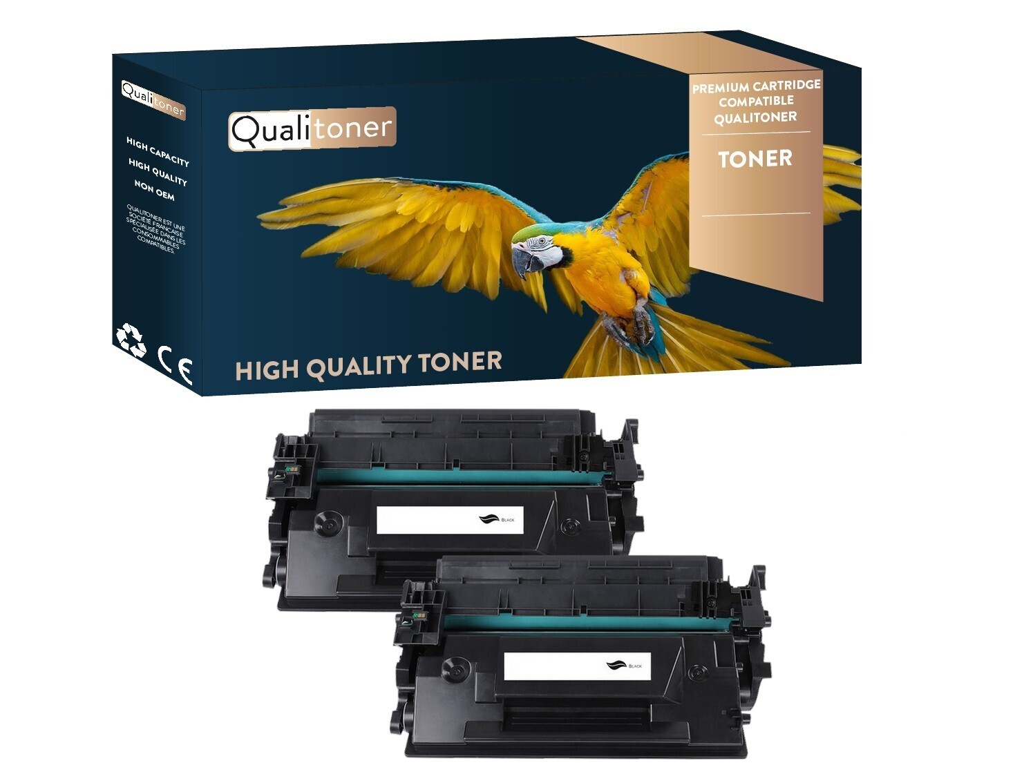 Toner CF289A noir compatible QUALITONER pour imprimantes HP LaserJet Enterprise lot de 2