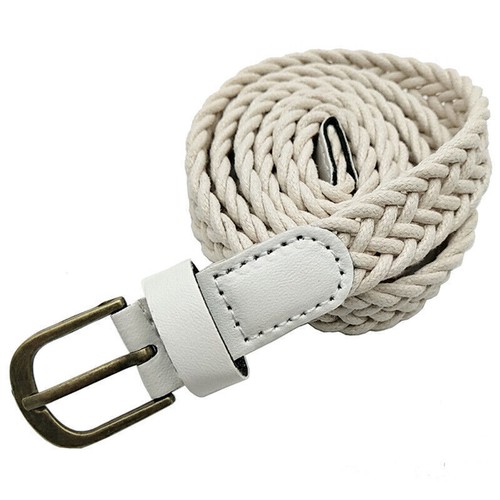 Women Elastic Woven Braided Belts Pin Buckle Fashion Webbing Jeans Waistband UK. - Picture 14 of 35