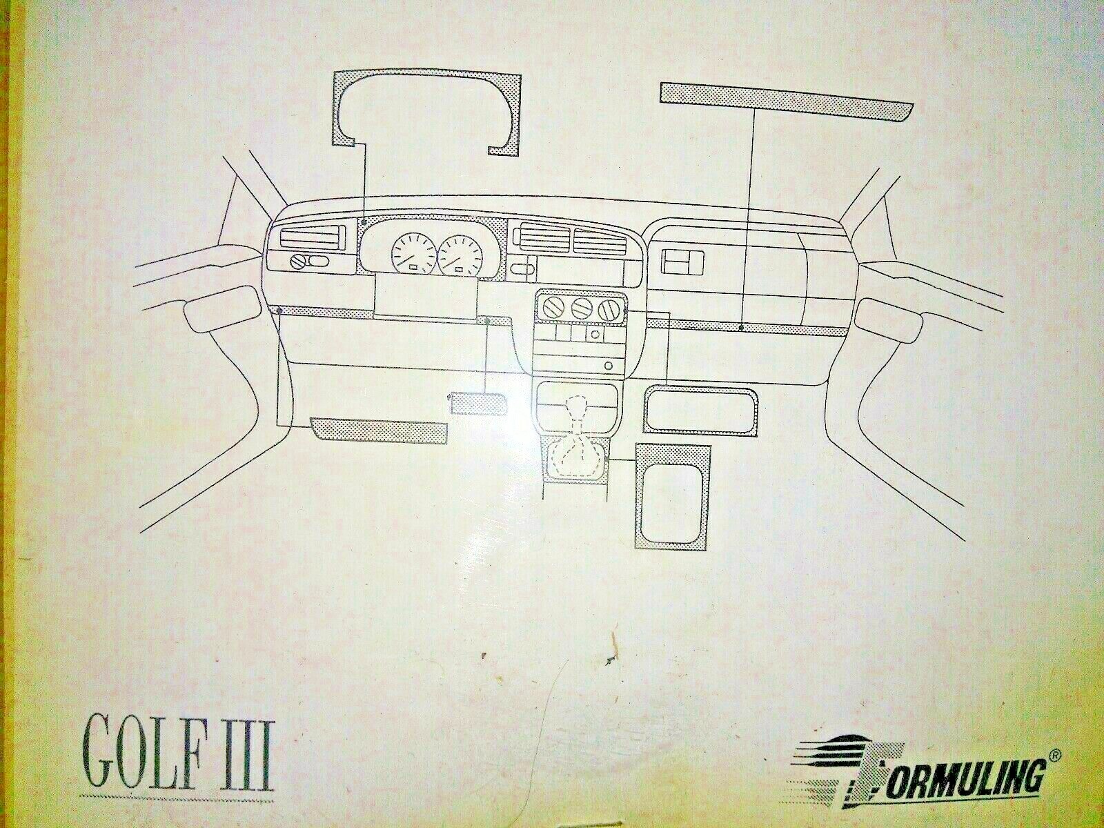Finition carbone bleu Golf III : l'habillage de tableau de bord exclusif effet fibre premium