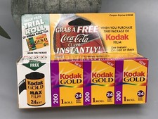 Vtg Kodak Gold 200 Film Colorsharp 96 Exposures ISO 200/24 X 36mm Sealed Exp1998