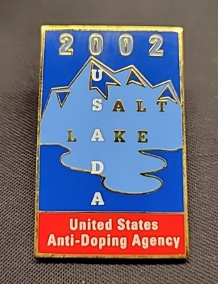 2002 SALT LAKE CITY USADA UNITED STATES ANTI-DOPING AGENCY OLYMPIC PIN