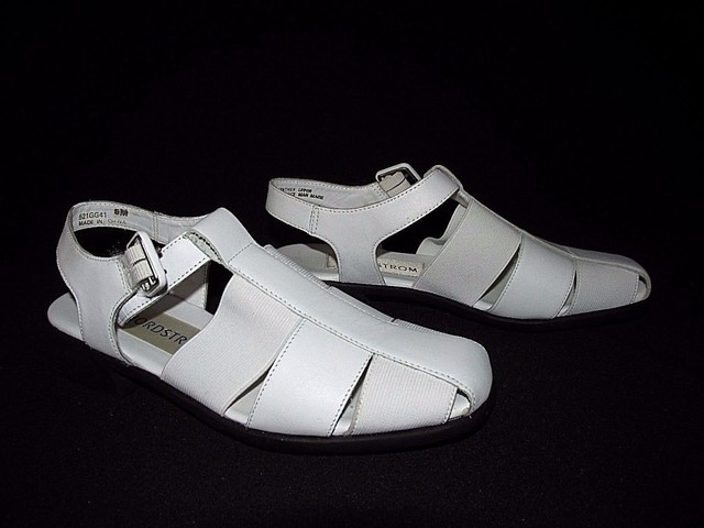 white sling back sandals