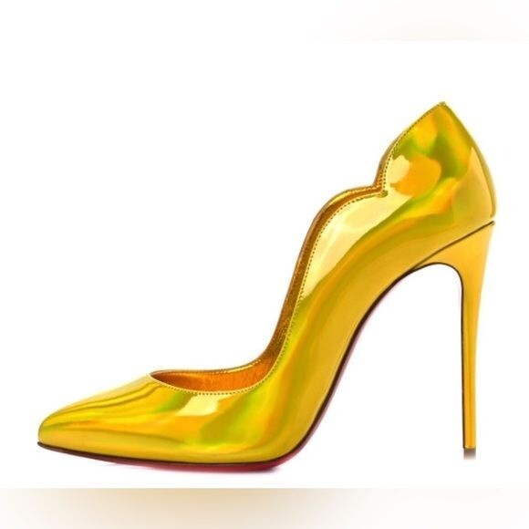 Christian Louboutin Hot Chick 100 Gold | eBay