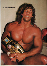 WCCW WORLD CLASS CHAMPIONSHIP WRESTLING MAG PAGE PINUP #1 (1984) KERRY VON ERICH
