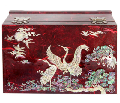 KOREAN JEWEL BOX CRANE DESIGN_KOREAN LACQUERWARE MOTHER OF PEARL