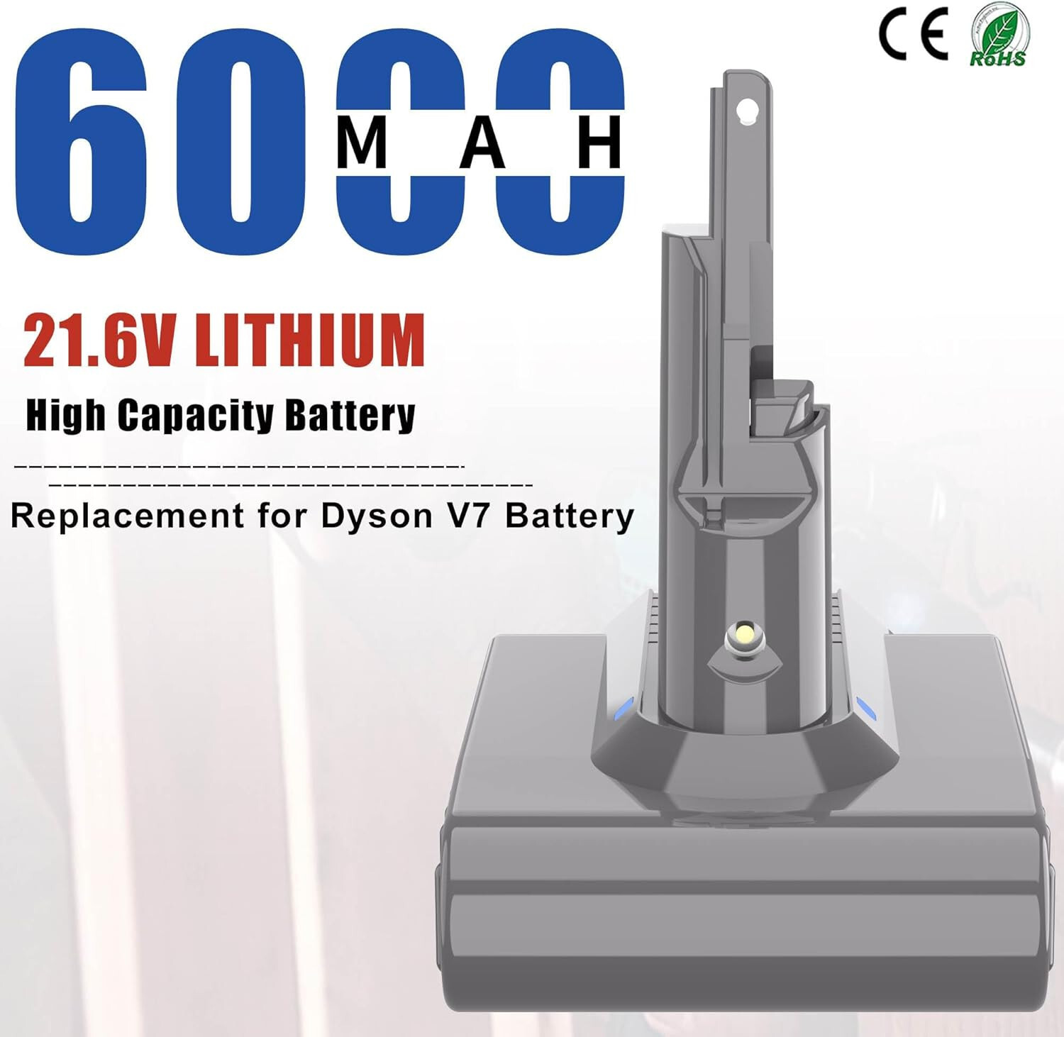 Bonacell V7 Battery 21.6V 6000mAh Replacement for V7 Battery SV11