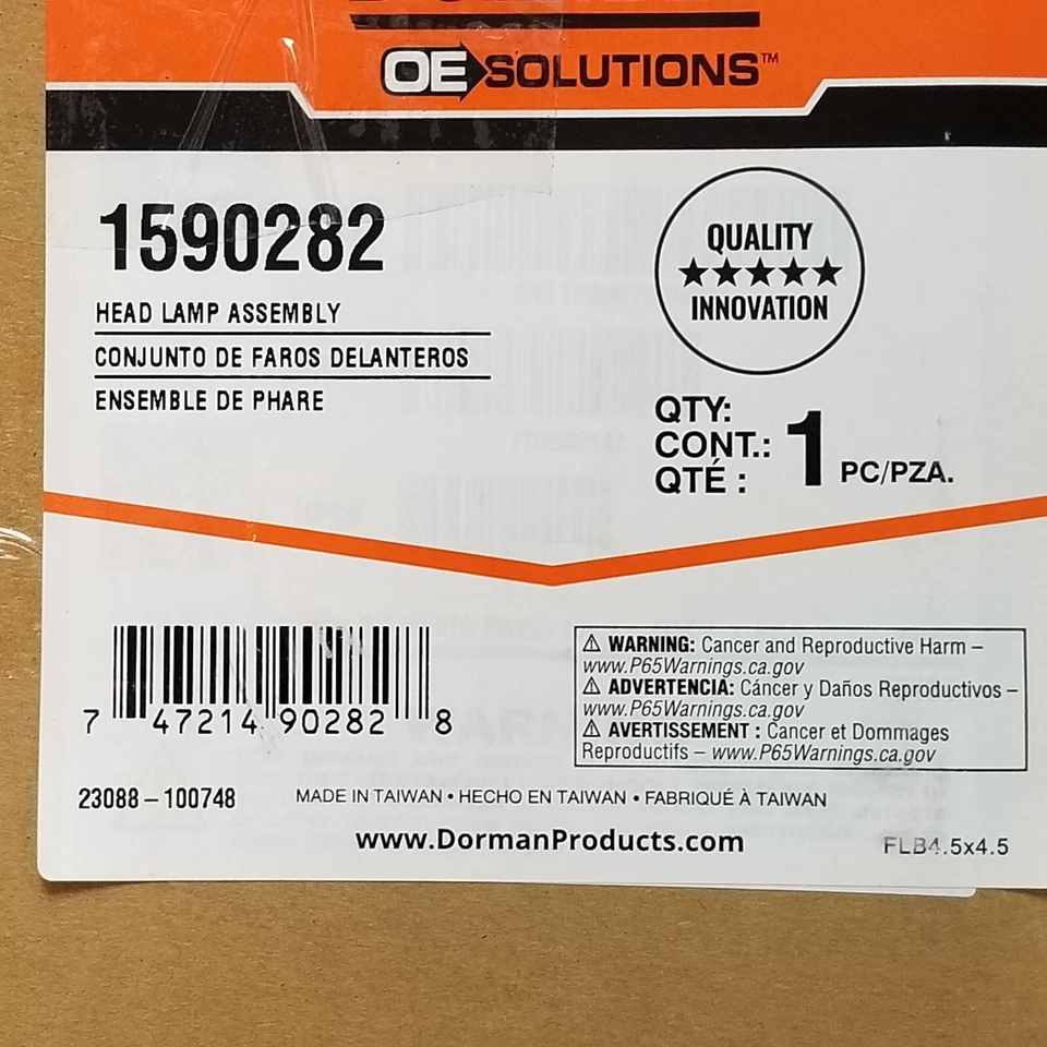 Conjunto de faros izquierdos Dorman 1590282 para Ford F-250 1999-2001, 350, 450 y 550 Foto 2 de 4