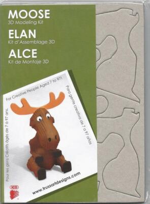 Moose 3D Modeling Kit Pre Cut Pieces Assembly Instructions New 100% Recycled