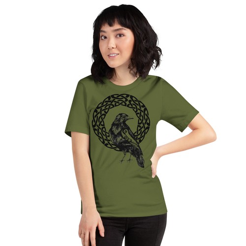 Celtic Raven Graphic Unisex T-Shirt - Bild 2 von 13