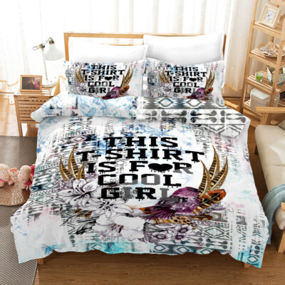 3D Feather Floral Geometric Pattern Quilt Cover Set Bedding Sets Pillowcases 64