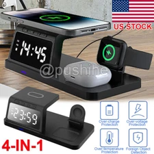 4-in-1 Fast Wireless Charger Station Dock  For Apple Watch iPhone 16 15 Pro Max