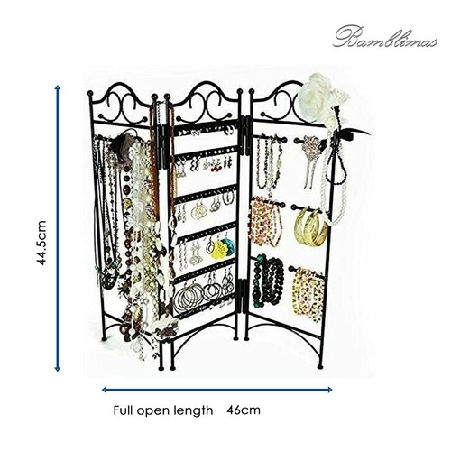Mango Steam 3-Panel Jewellery Tall Organiser for Earrings Bracelets & Necklace - Picture 5 of 5