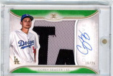 2018 Topps Definitive Patch Autograph #ARC-CSE Corey Seager No 16 of 25