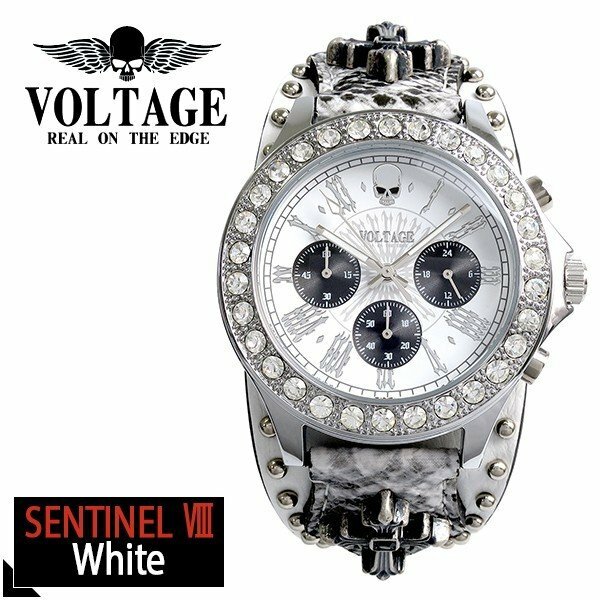 VOLTAGE Watch Skull Brand Sentinel 8 White Cross From Japan VOLTAGE Watch Skull Brand Sentinel 8 White Cross From Japan