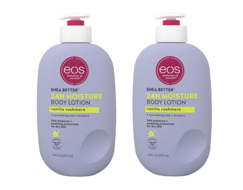 2 Pack of EOS Shea Better Body Lotion, Vanilla Cashmere 16 Ounce