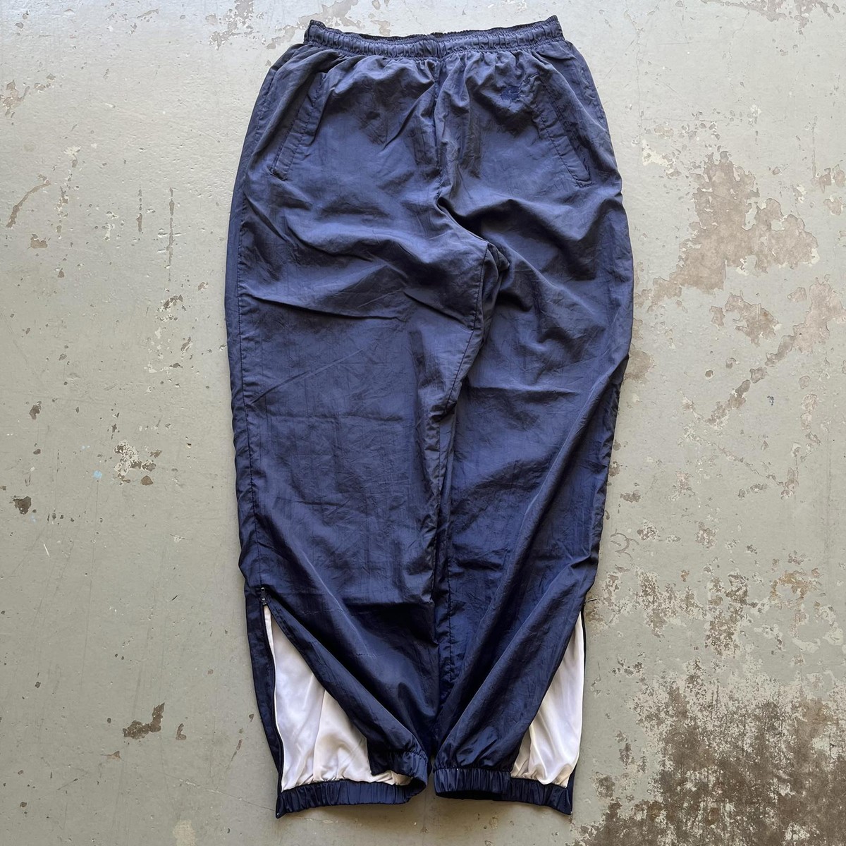 【80s〜】 vintage wide baggy slacks Vintage 80s Navy Russell Athletic Baggy Wide Leg Track Pants